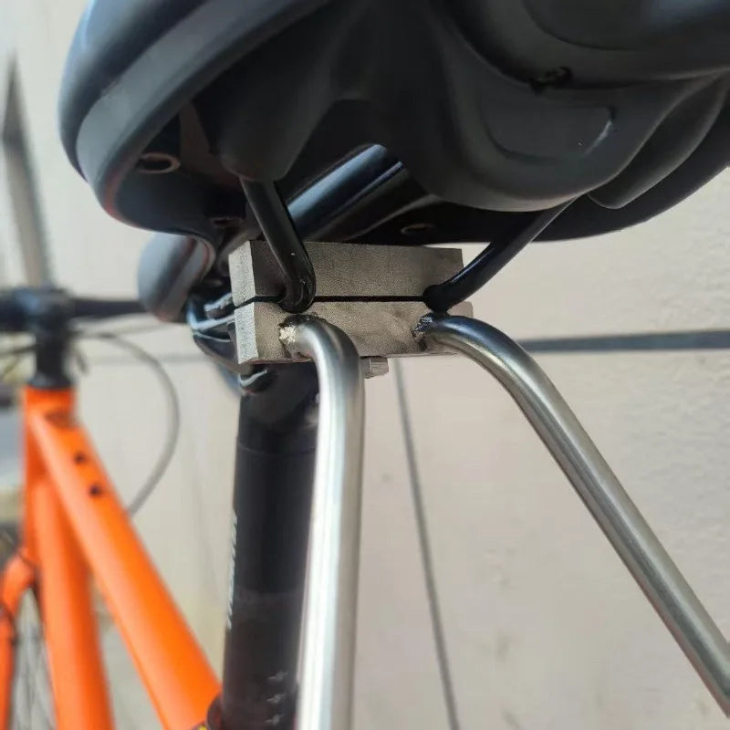 Stainless Steel Bike Rear Rack Sturdy Lightweight Mountain Road Bike Integrated Bicycle Luggage Carrier Cycling Accessories