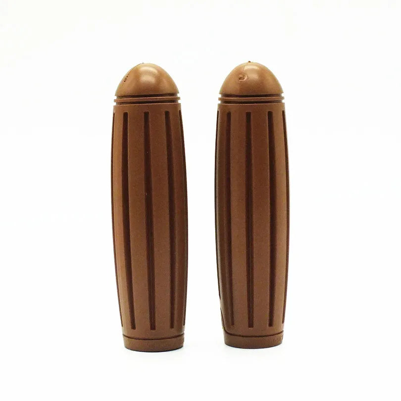 Q029 Bike Grips Retro Vintage Bike City Bicycle Grips Comfortable Classic Old Models Folding Non-slip Rubber Shock Absorbers