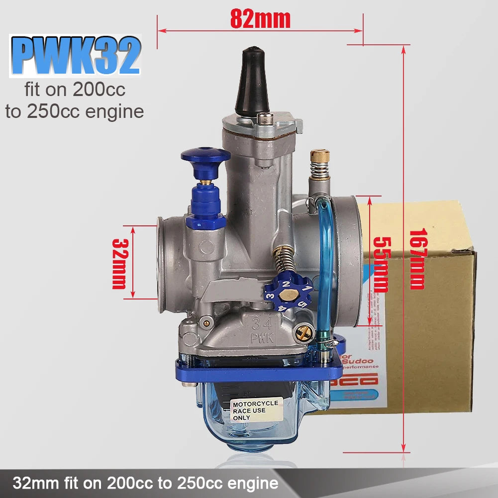 PWK 28-34mm Fuel-Saving Carburetor for 125cc-300cc ATV, Dirt Bike & Motorbike