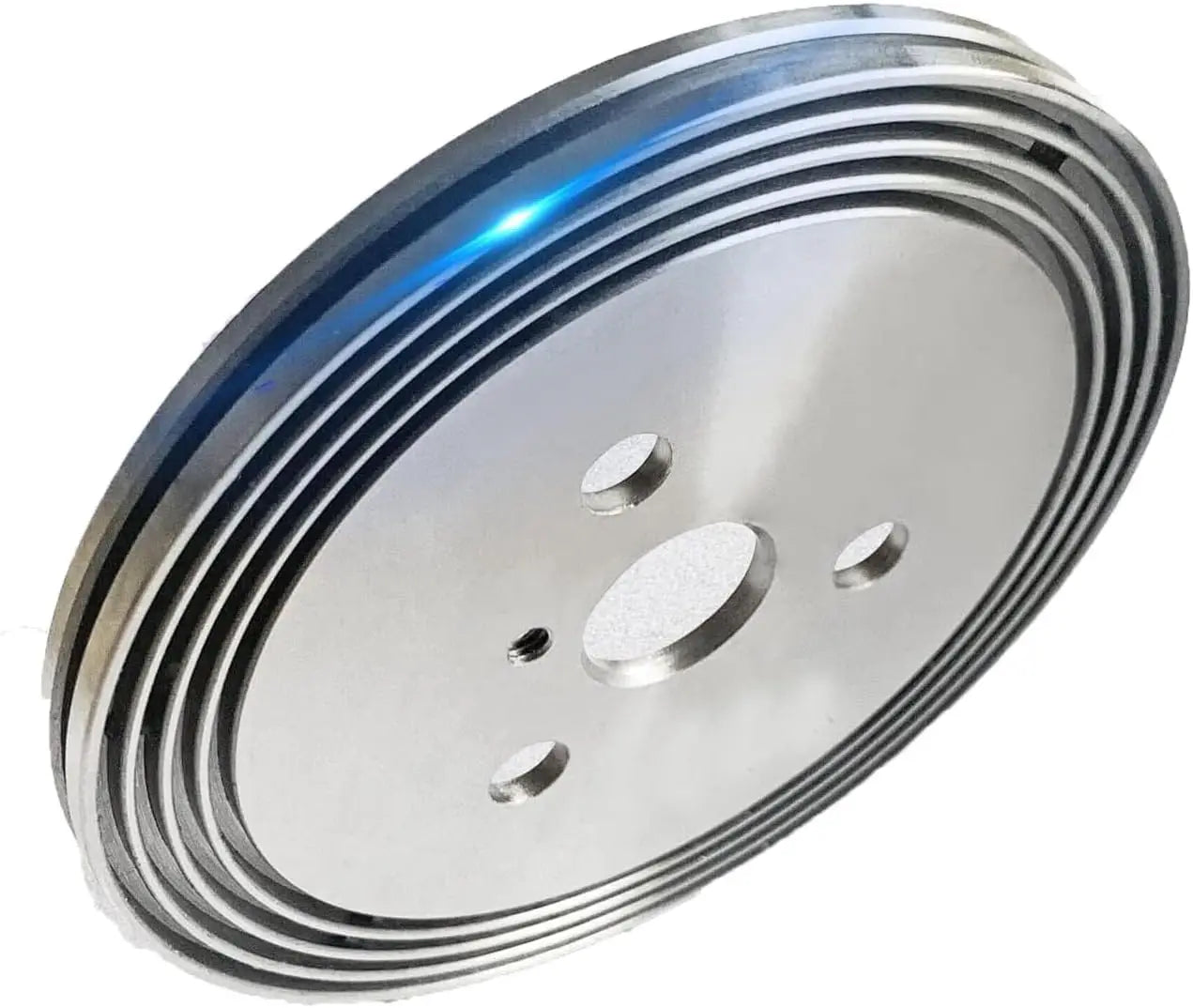 Silver CNC Clutch Pressure Plate for 2-Stroke Motorized Bike Engine