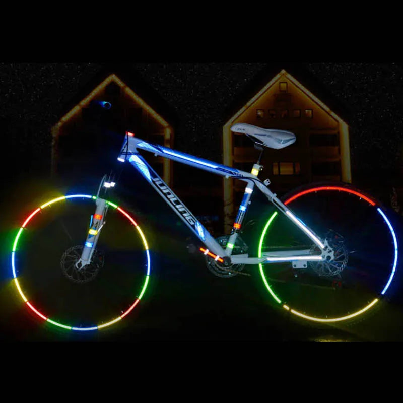 Bike Reflective Stickers Motorcycle Bicycle Fluorescent Reflective Tape MTB Cycling Night Safety Decor Bike Accessories 1cmx8m