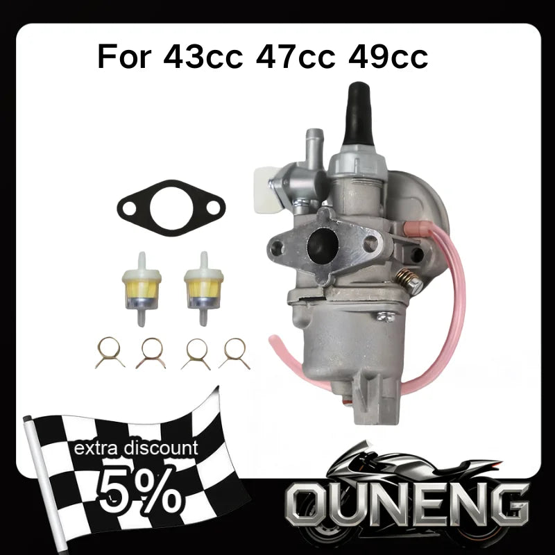 PZ13 13mm Carburetor for 47cc 49cc 2-Stroke Mini Motorbike, Quad ATV & Dirt Bike