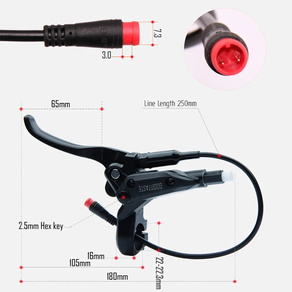 NFOX GT03 Electric Tricycle Dual Hydraulic Brake Riding Accessories GT07N Brake Handle Caliper Fixing Device System Accessories