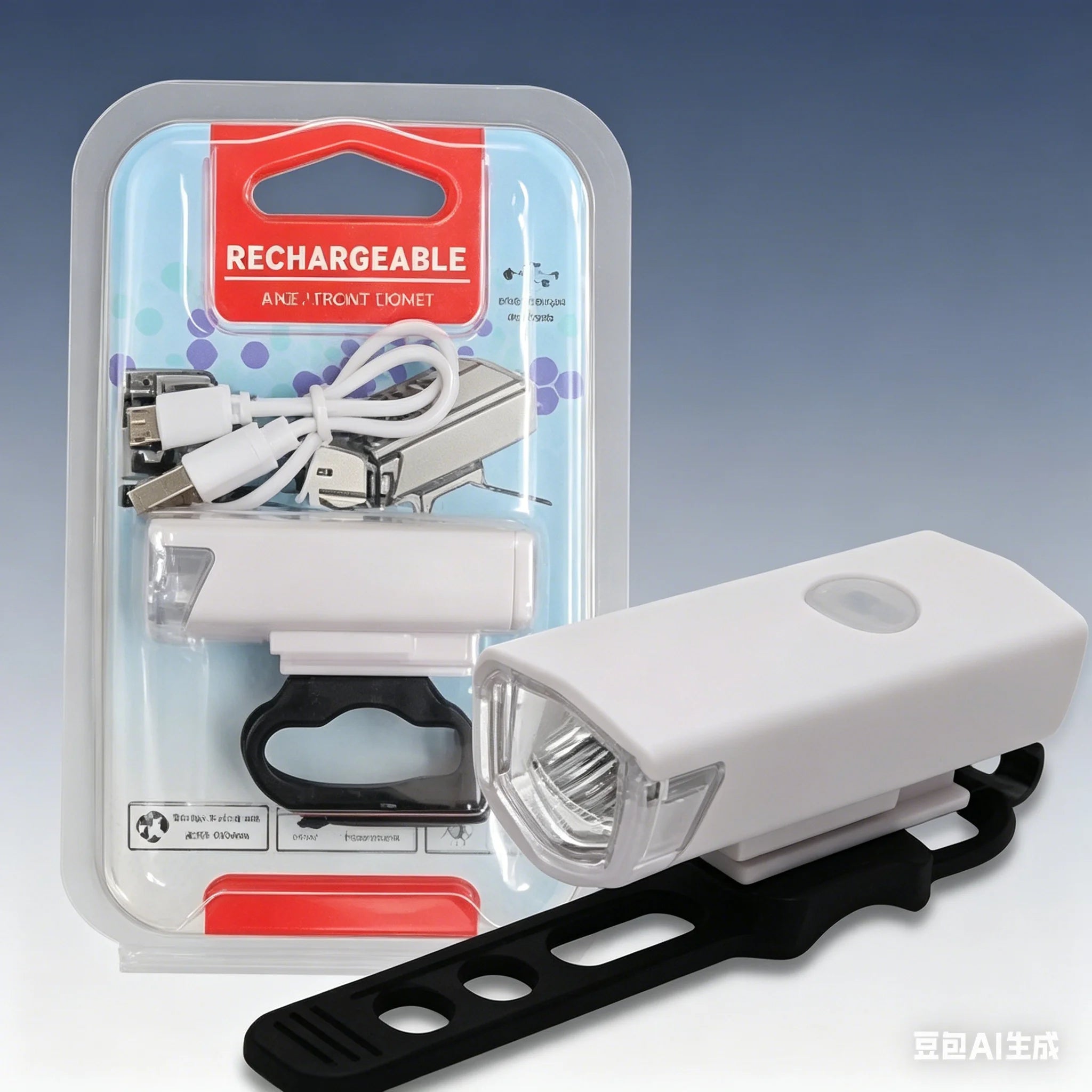 USB Rechargeable Mountain Bike Headlight Super Bright Night Riding MTB Bicycle Front Light Cycling Safety Equipment