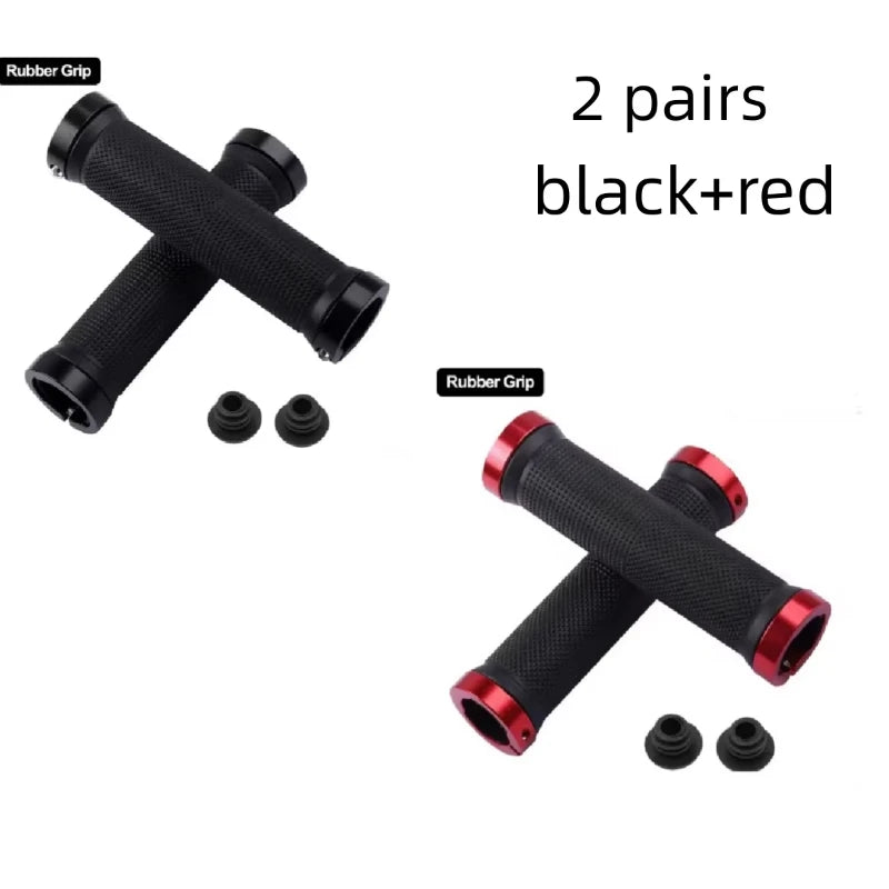 Bicycle Grips BMX Bike Handbar Grips Rubber Bilateral Lock Mountain MTB Bikes Handlebar Grips Non-slip Cycling Bike Accessories