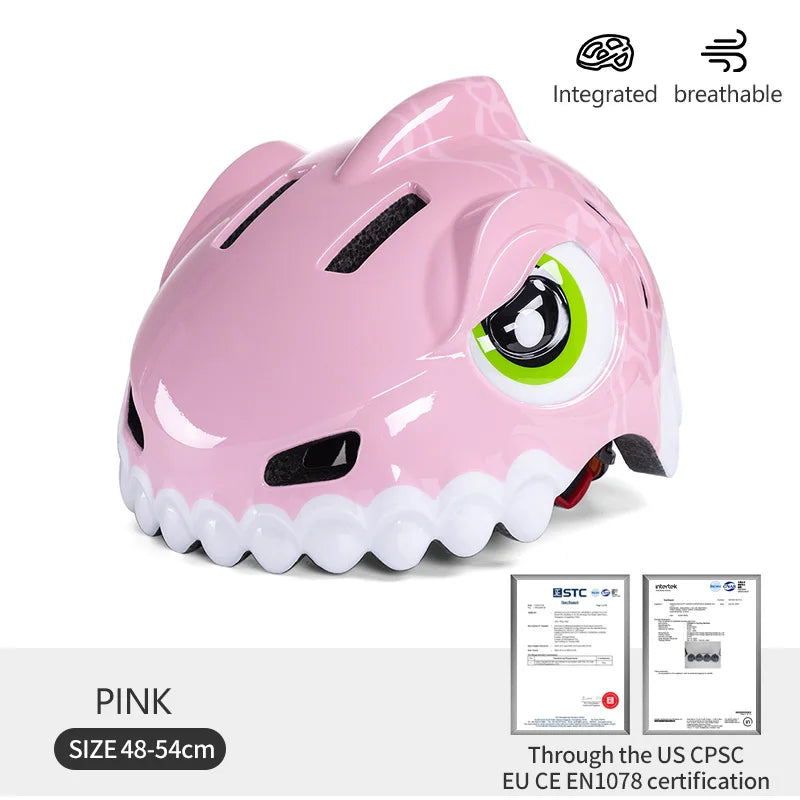 Horntour Kids Bicycle Helmet Child Sport Safety Shark Cycling Helmet Knee Elbow Pad Set Balance Bike Roller Skating Helmet Guard