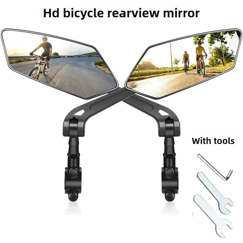 Bicycle Rear View Mirror Bike Cycling Clear Wide Range Back Sight Rearview Reflector Adjustable Handlebar Left Right Mirror