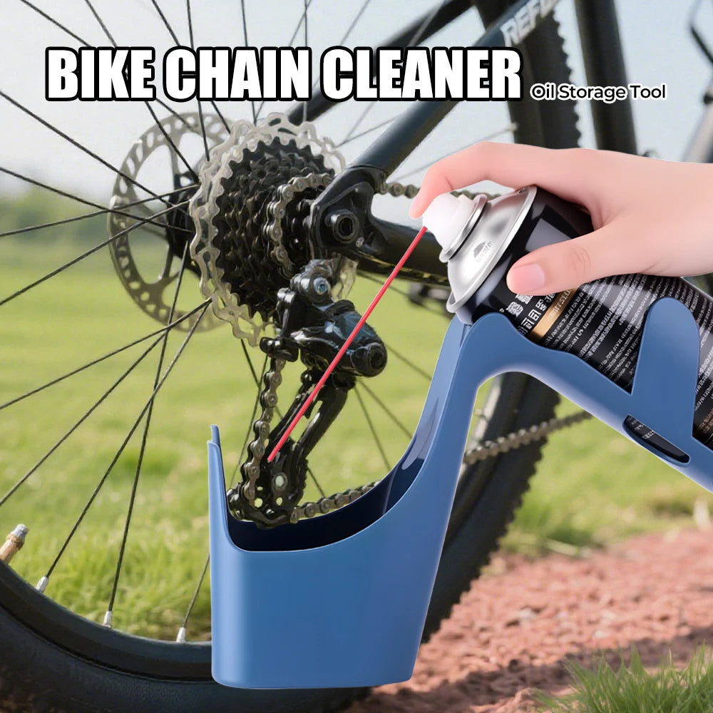 Motorcycle Bicycle Oil Stain Storage Tool Box Chain Cleaner Anti-Splash Tool Set with Chain Oil for Vehicle Maintenance
