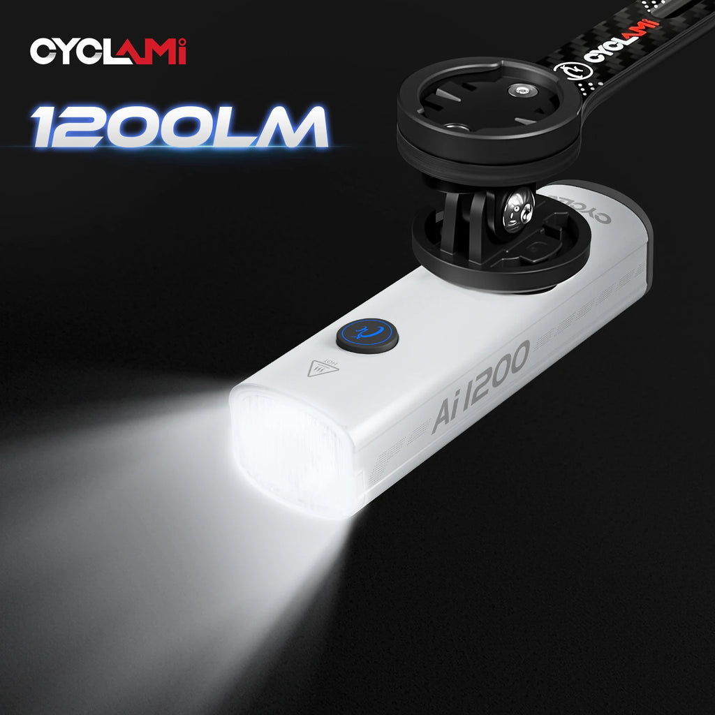 CYCLAMI 1200/1800 Lumen Bicycle Headlight Ultra-lightweight Hanging Front Light Lamp Aluminum Alloy MTB Road Bike AI1200 AI1800