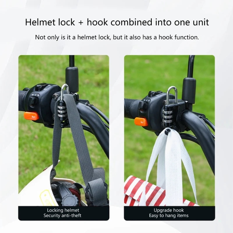 Universal Helmet Lock And Storage Hook For Motorcycles Scooters E Bikes Weather Resistant Material Space Saving Design H9EE