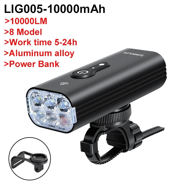 NEWBOLER 10000mAh Smart Bicycle Light Front 10000LM Bike Light Waterproof USB Charging MTB Road Cycling Lamp Bike Accessories