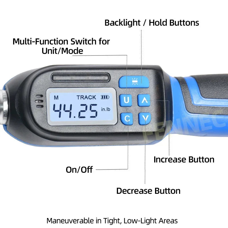 Digital Torque Wrench with Preset Values, Buzzer & LED – Bicycle, Motorcycle & Auto Repair Tool