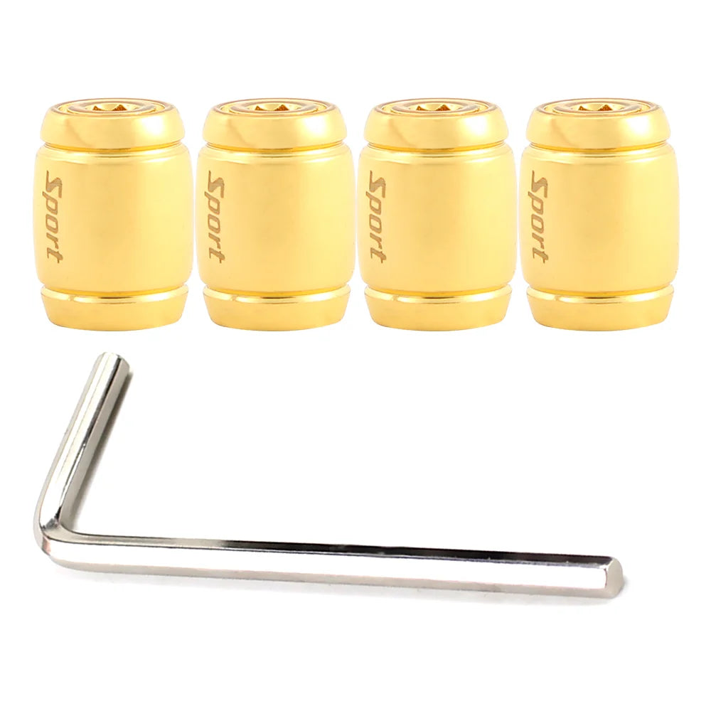 DSYCAR 1Set Anti-theft Sport Tire Valve Dust Caps Dustproof Tire Cap Valve Stem Caps for Cars , Bike, Moto New
