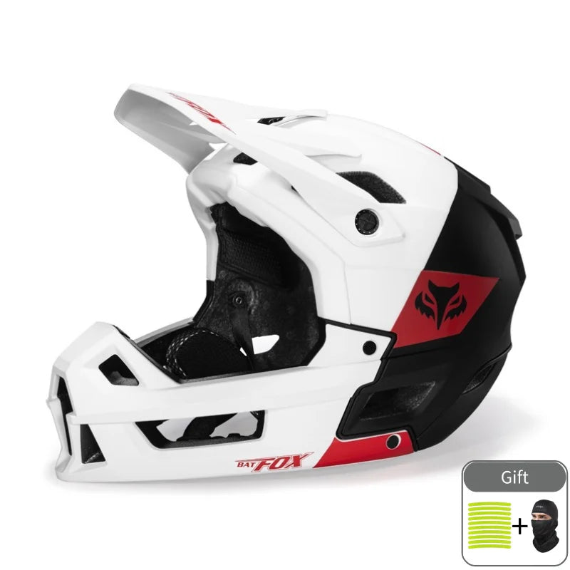 BATFOX Full-Face Enduro Helmet Downhill BMX Full Face Helmet Ultra-Light Airy Safety Certified for Man Women MTB Bike Helmet