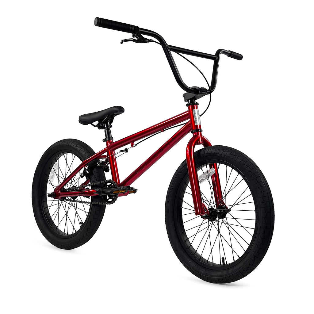 ELITE BICYCLES BMX Bicycle 20” & 16inch Freestyle Bike - Stealth and Peewee Model (Red 20inch)