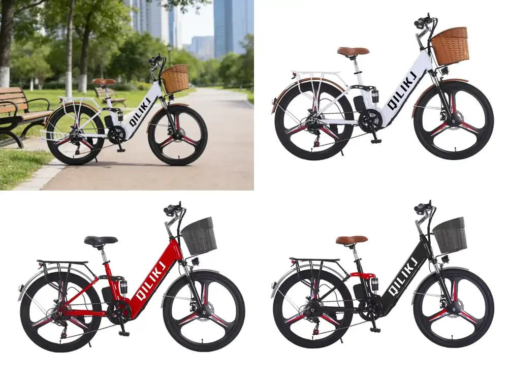 Electric EBIKE City Bike Rear Hub Motor High-Carbon Steel 7-Speed 350W Brushless Pedal-Assist Lithium Battery 60 km 25km/h