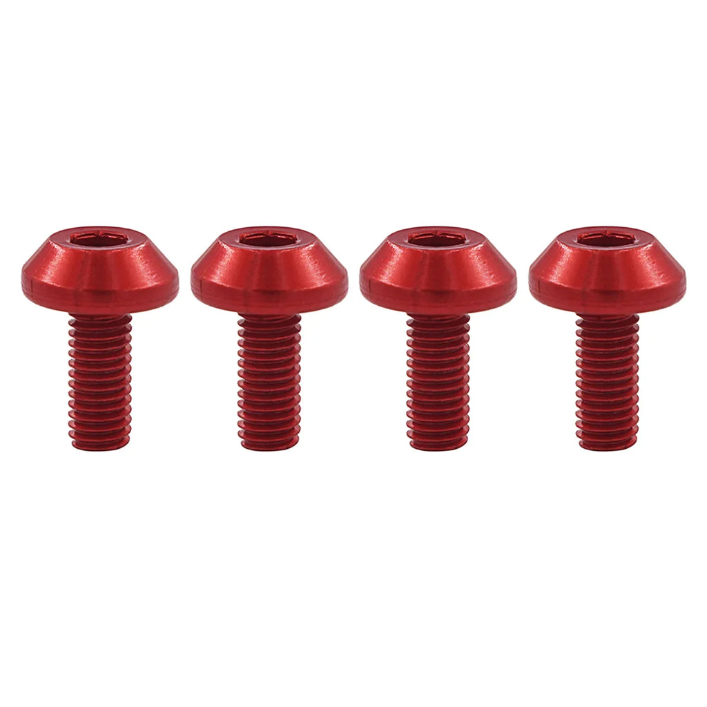 4Pcs High-Strength Aluminum Alloy M5 Bottle Cage Mounting Bolts for Mountain Bikes Road Bicycles and Cycling Accessories