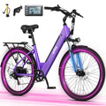 Qlife Cityone 2.0  26" Electric Bike for Adults, 1200W Peak Motor 48V 10.4Ah Battery, 28MPH 55 Miles, 7-Speed Electric Bicycle with Front Suspension