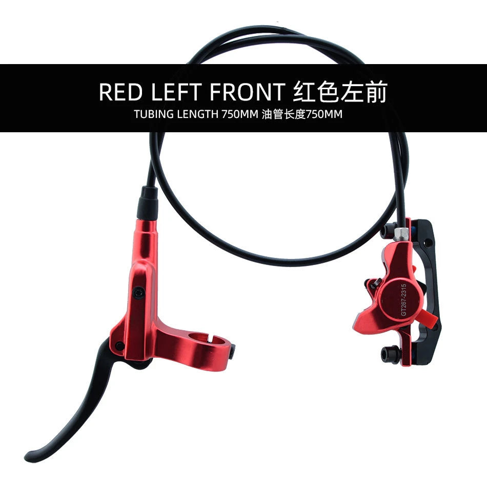 For NFOX GT268 MTB Oil Rotor Caliper 160mm Disc Brake Hydraulic Brakes CNC Bicycle Parts Black Red