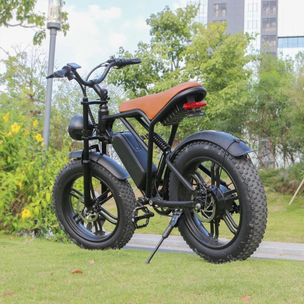 YTYIN V20 Fat Tire Electric Bike In EU USA Warehouse 48v Fat Tire E-bike 25km/h Fat Tire Electric Bicycles For Adults