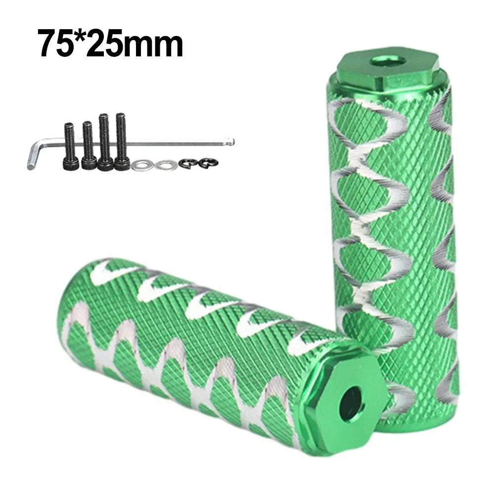 Bike Pedals Axle Foot Rest Pegs ForBMX Folding Bike MTB Bicycle Aluminum Foot Pegs Pedals Rear Axle 5MM Bike Accessories
