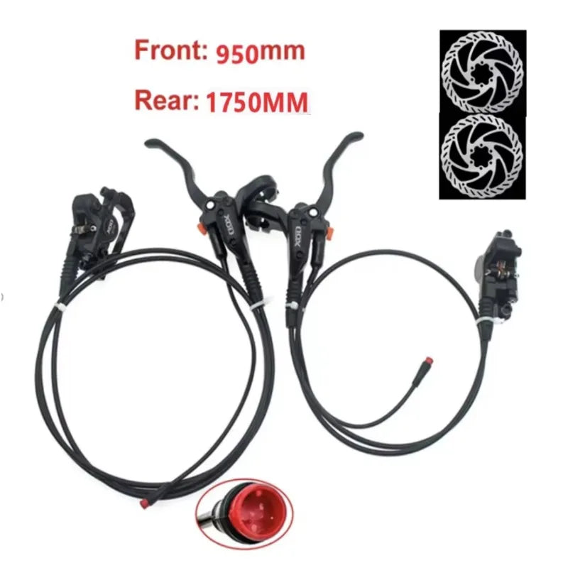 HH Electric Bike Ebike Scooter Snowmobile Motor Conversion Kit Accessories XOD XD-E300 Hydraulic Brakes 160mm Brake Discs