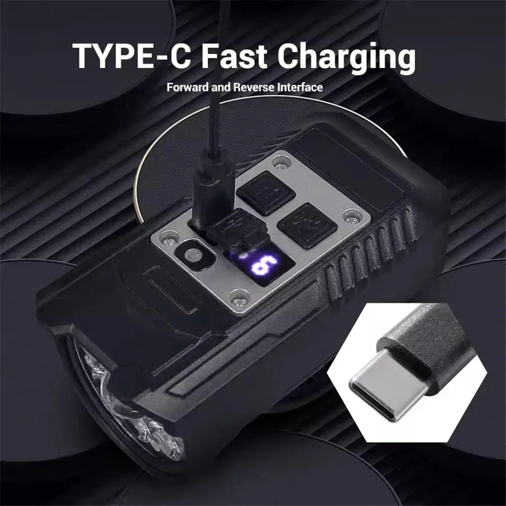 MEUYAG  9 LED Bicycle Headlight USB Rechargeable Bike Lamp Super Bright Handlebar Lights Outdoor Waterproof Cycling Front Light