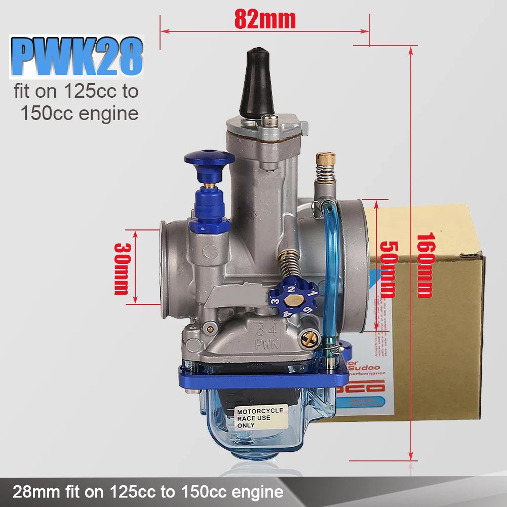 PWK 28-34mm Fuel-Saving Carburetor for 125cc-300cc ATV, Dirt Bike & Motorbike