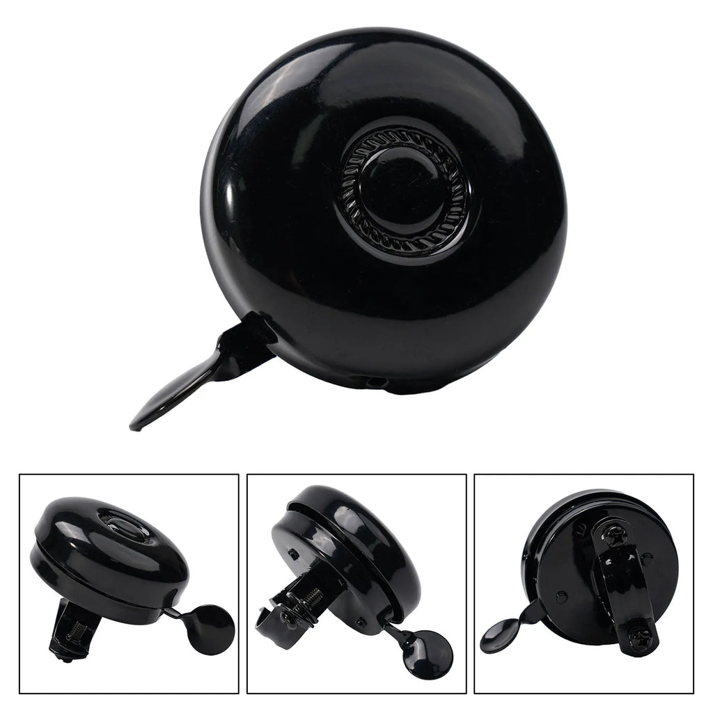 Cool Chrome Rotary Double-Sided Metal Classic Vintage Bike Bell Road Mountain Tricycle Retro Bicycle Handlebar Bell Safety