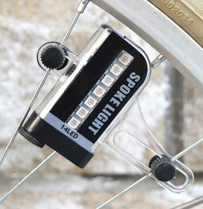 14LED Colorful Steel Wire Light for Bicycle Rims