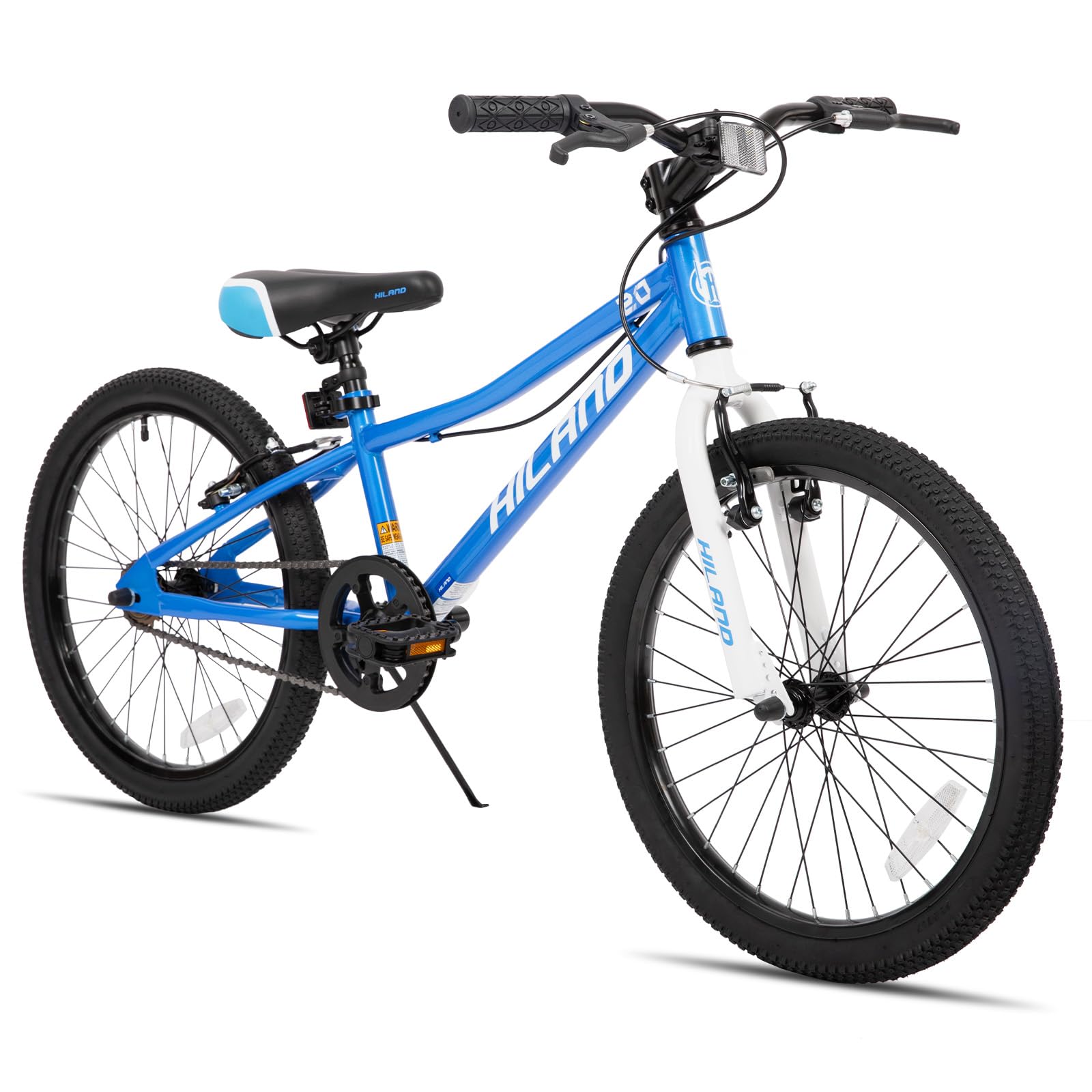 HH HILAND 20 Inch Kids Bicycles Mountain Bike for Boys Girls 5+ Years Old Single Speed Kids Bicycles with Dual Handbrakes Child Bike Blue