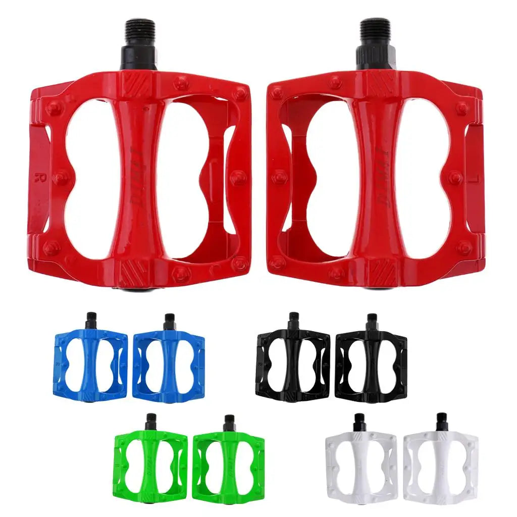 9/16" Sealed Bearing Aluminum Flat Platform Bike Pedals – Non-Slip MTB Cycling Pedals