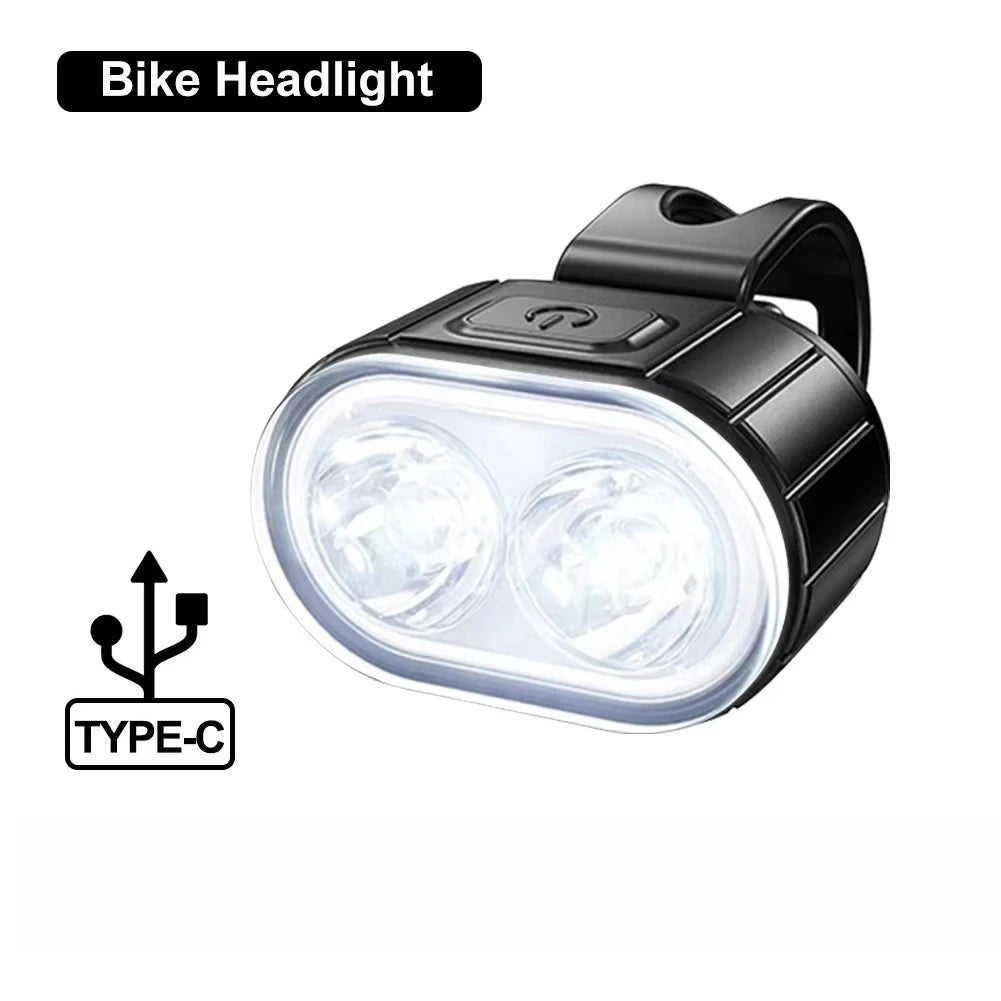 Cycling Bicycle Front Rear Light Set Bike USB Charge Headlight Light MTB Waterproof Taillight LED Lantern Bicycle Accessories