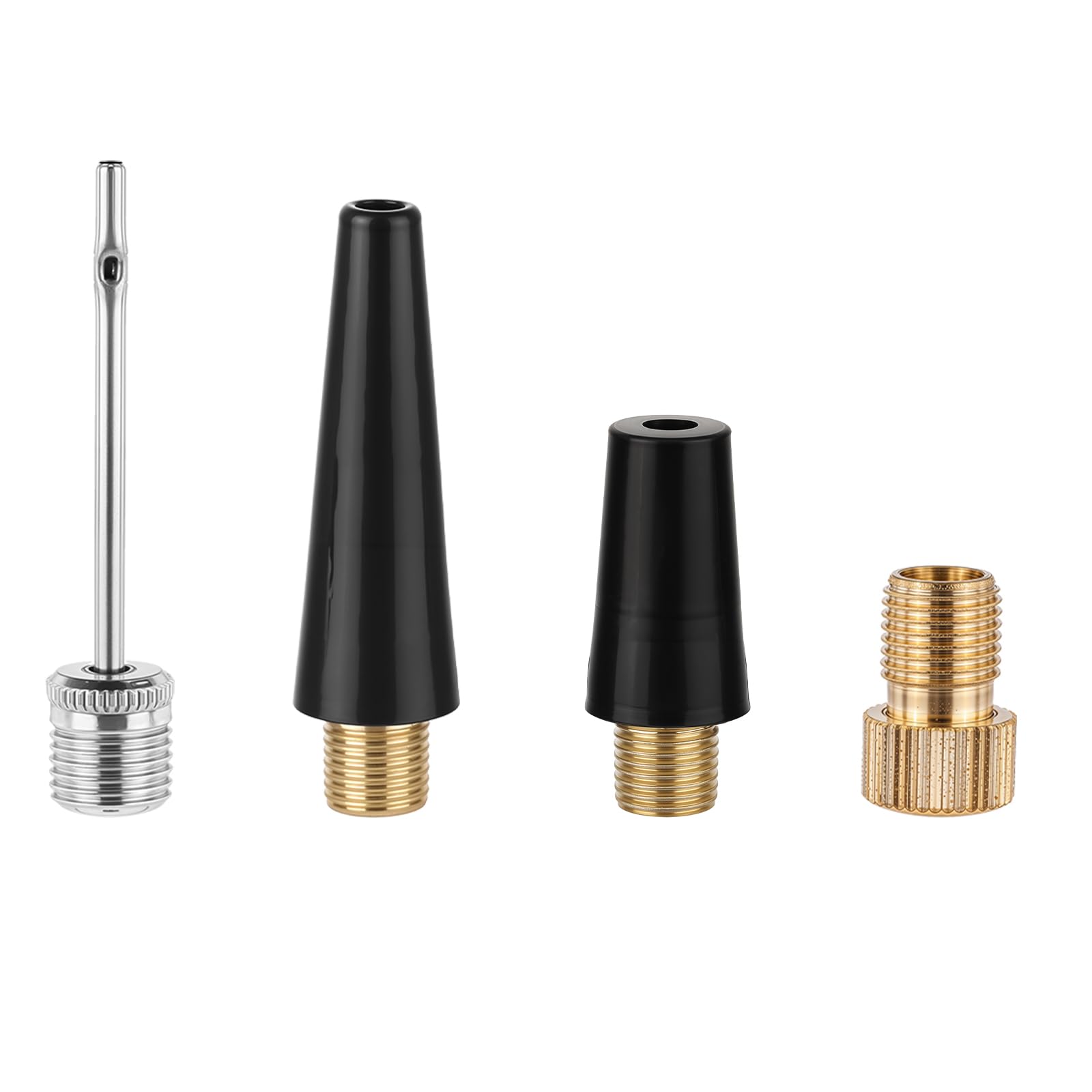 4PCS Needle Inflating Ball Tire Pump Adapter Kit Ball Pump Needle Air Pump Adapter Ball Pump for Sports Ball Air Compressor Air Pump Nozzles Presta Valve Adapter for Inflatables Sports Balls Bicycles