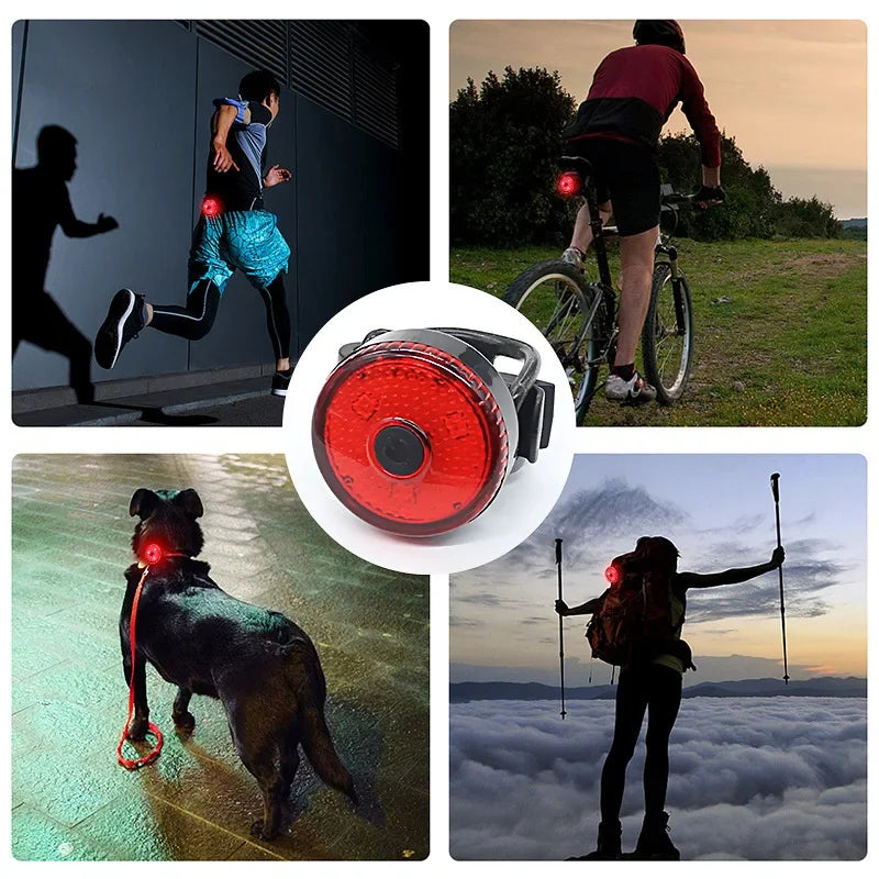 Bicycle Tail Lamp Headlight Waterproof LED Warning Light Mountain Bike Luminous Night Riding Rear Bike Lights Pet Safety Lights