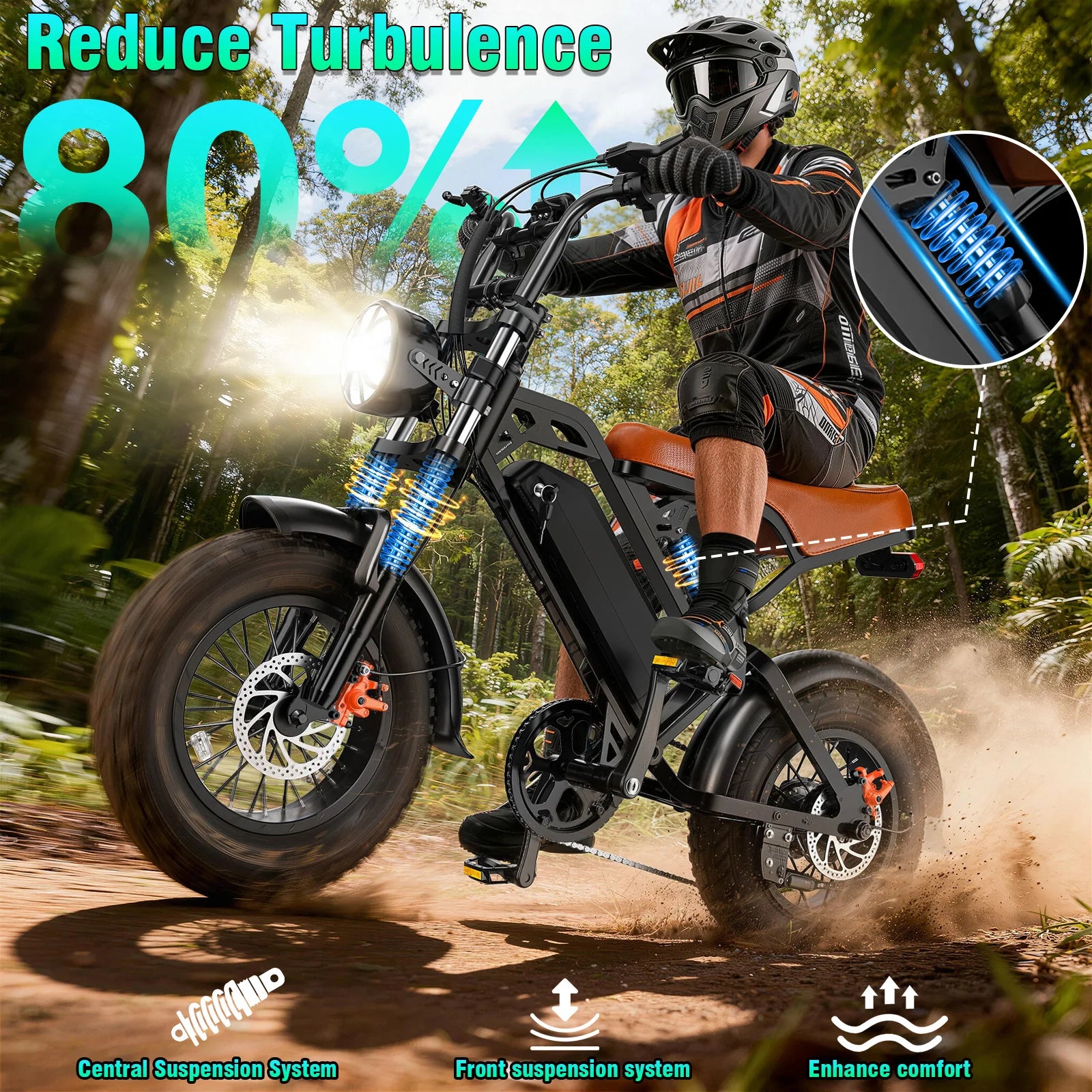 1200W 48V 18Ah Adult Electric Dirt Bike – 28MPH, 5-Speed, 500LB Capacity All-Terrain Motorcycle