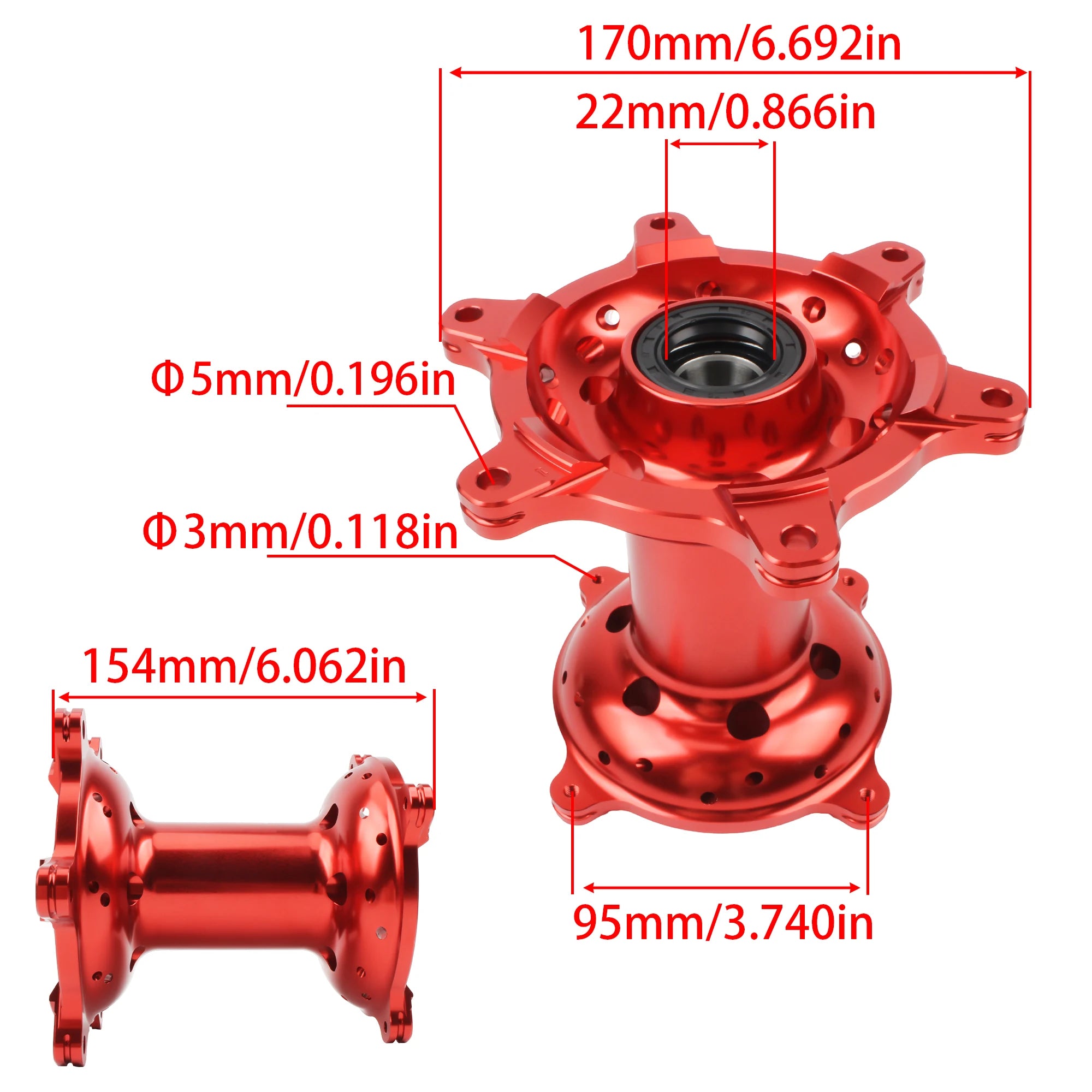 Motorcycle Universal Front Rear Wheel Hub 36 Holes CNC Aluminum For Honda CR CRF 125 250 450R 450X Dirt Bike Replacement Parts