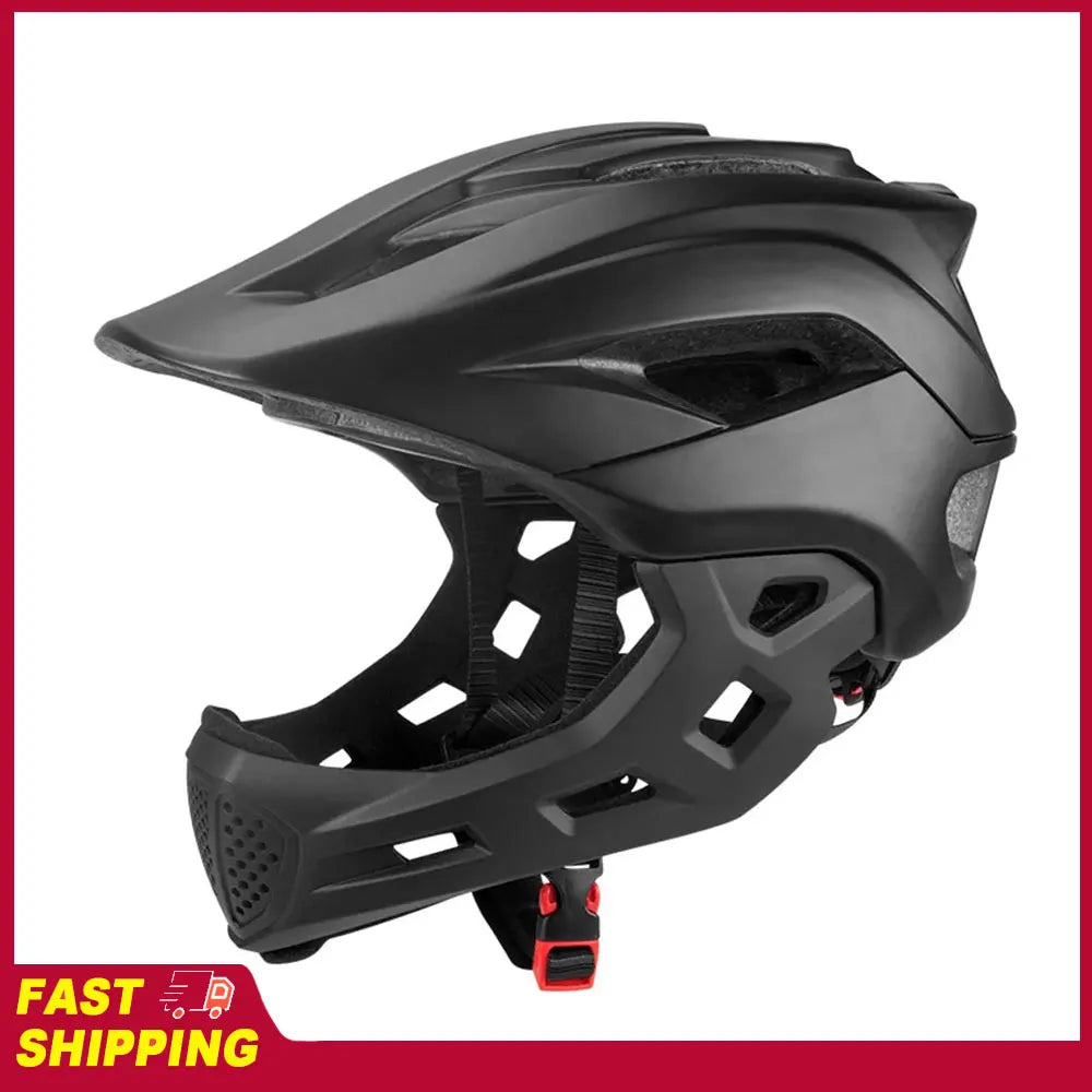 2 in 1 Kids Full Face Bike Helmet for Children MTB BMX Dirtbike Skateboard with Detachable Chin Guard Kids Full Face Bike Helmet