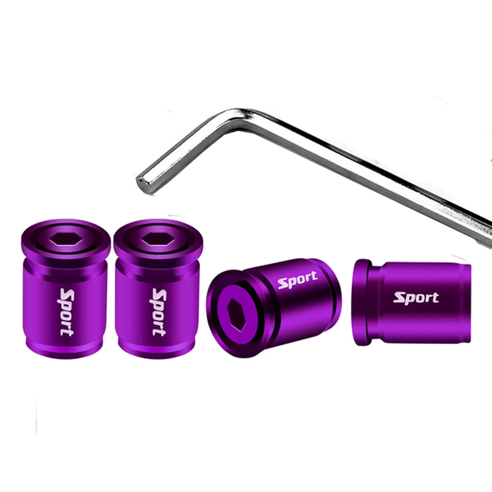 DSYCAR 1Set Anti-theft Sport Tire Valve Dust Caps Dustproof Tire Cap Valve Stem Caps for Cars , Bike, Moto New
