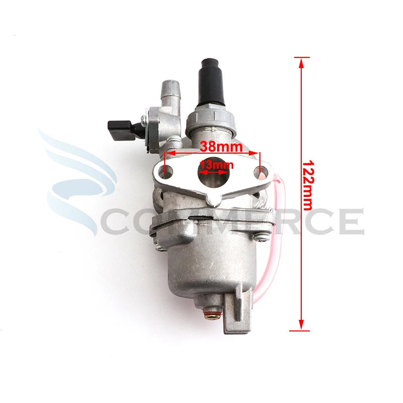 13mm Carburetor for 47cc 49cc 2-Stroke Pocket Bike, Mini Moto, Dirt Bike, ATV & Go Kart