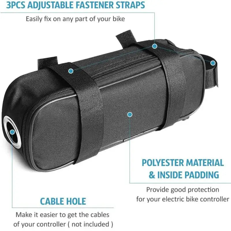 @*Waterproof Oxford Cloth Electric Bicycle Controller Bag, Portable Hanging Storage for Road Bike Battery & Accessories