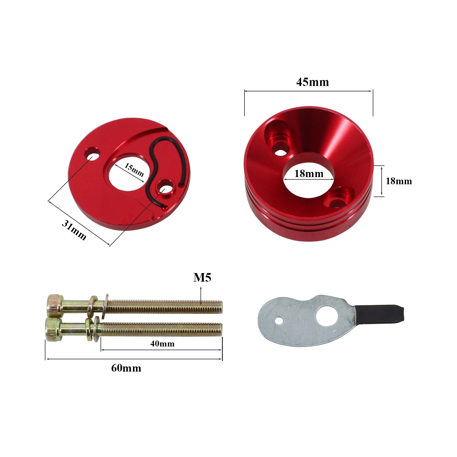 CNC Air Filter Adapter for 23cc-49cc Goped Scooter, Pocket Bike & Mini Dirt ATV