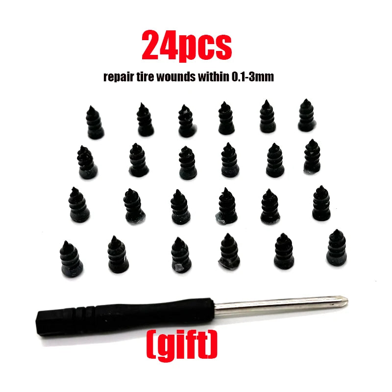 12PCS 24PCS Motorcycle Vacuum Tyre Repair Nails Truck Car ATV Scooter Bike Tire Puncture Repair Tubeless Tools