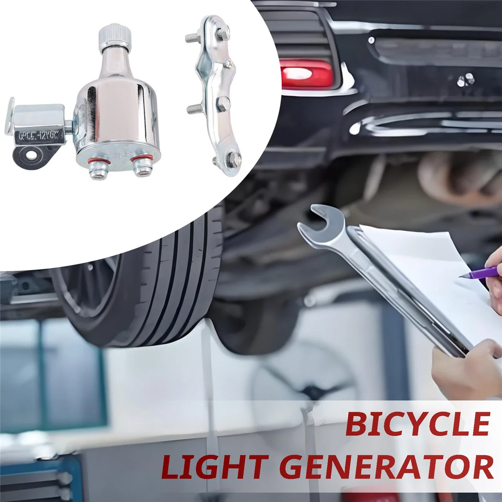 ZIZI New Bicycle Light Generator 12V 6W Dynamo Motorized Friction Head Rear Light Kit