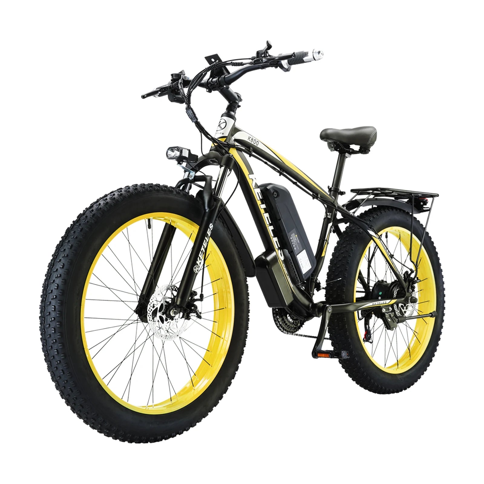 26" Inch Fat Tire E-Bike 48v/15AH Lithium Battery KETELES K800 Mountain Electric Bike Disc Brake Electric Bicycle For Adults