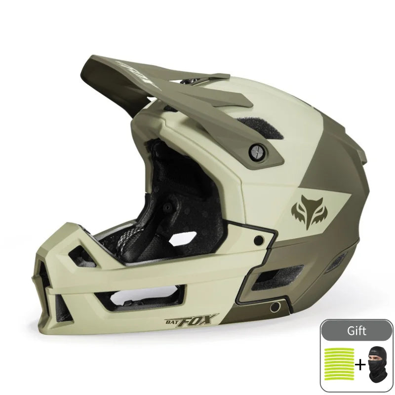 BATFOX Full-Face Enduro Helmet Downhill BMX Full Face Helmet Ultra-Light Airy Safety Certified for Man Women MTB Bike Helmet