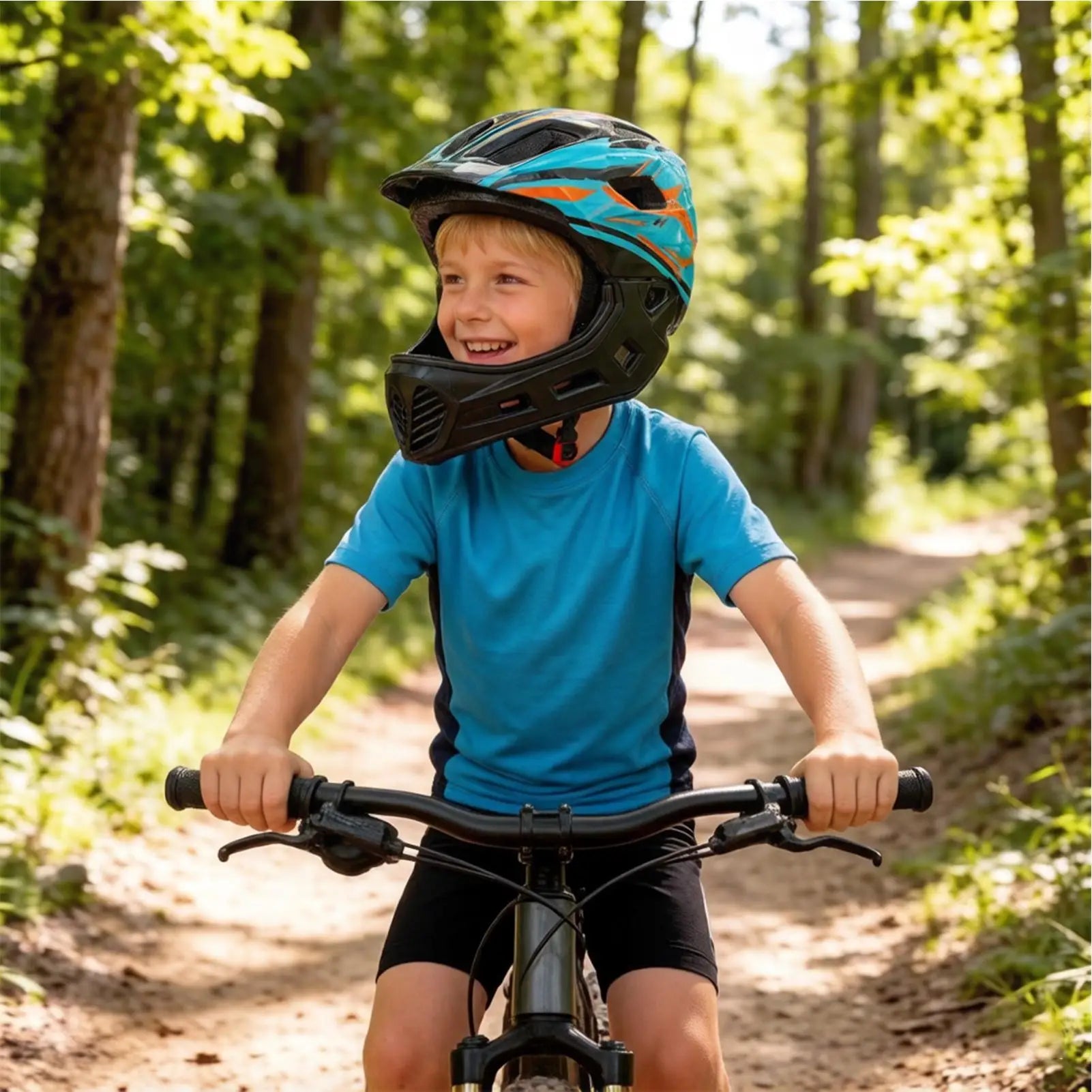 Kids Bike Helmet Safety Hard-shell Hat Road Bike Full Face Helmet For Kid Boys Girls Children Skateboarding Roller Skating