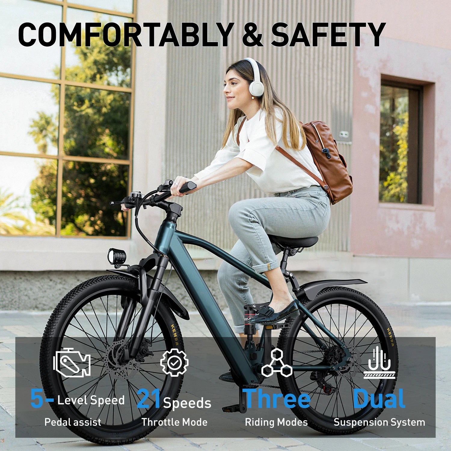 Electric Mountain E Bike, 26" 24" Electric Motorcycle 1000W Peak 36V 10.3AH 13.3AH Battery Electric Ebike, 19.7MPH EBike For Adults, 36.9 Miles Range Electric Dirt Bike For Adults, Cheap Adults Electric Bicycle
