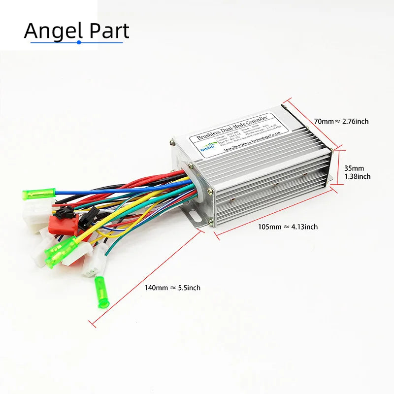 36V 48V 350W 18A E-Scooter Brushless Motor Controller with LCD Display & Throttle for Electric Bicycle