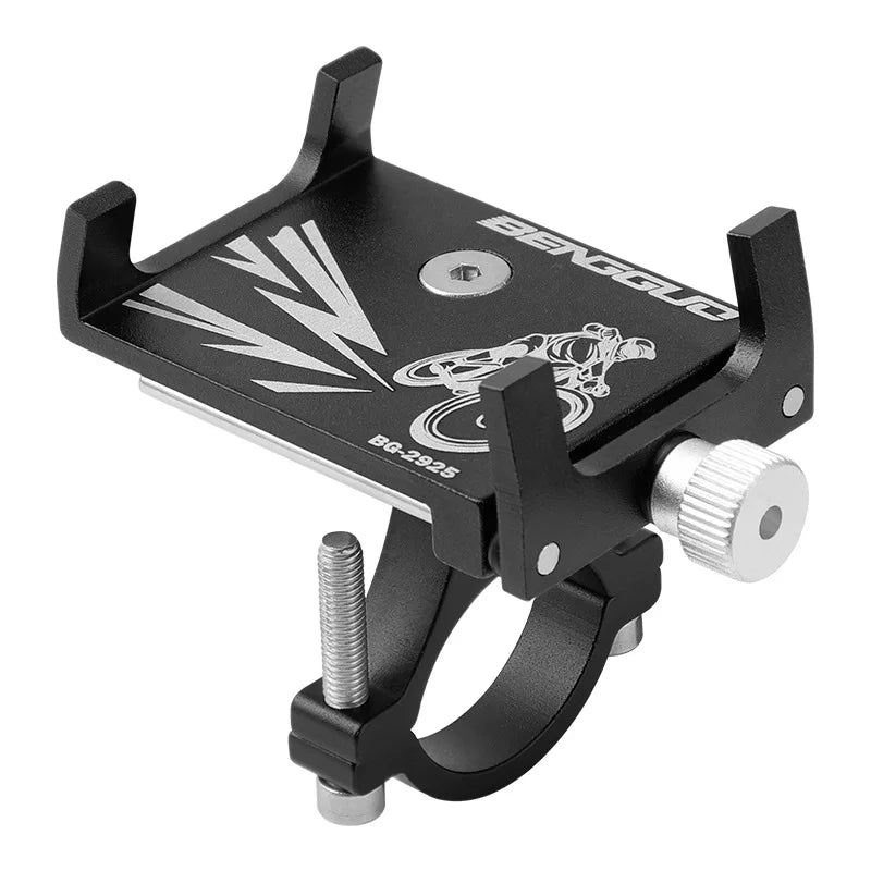 Aluminum Alloy Mobile Phone Holder MTB Mountain Bike Phone Stand Shock-proof Fixed Navigation Bracket Cycling Accessories
